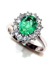 Ringe Sommer Gioielli Dame KATE in Weißgold Smeraldo SME_BRILL